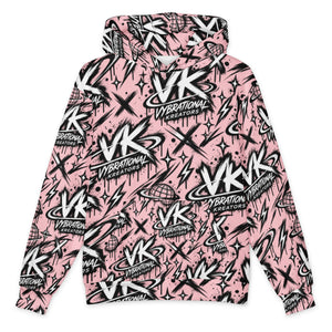 VK Graffiti Frequency™ Oversized Hoodie — Pink