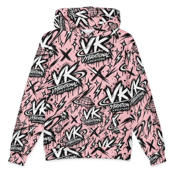VK Graffiti Frequency™ Oversized Hoodie — Pink