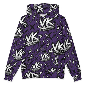 VK Graffiti Frequency™ Oversized Hoodie — Purple
