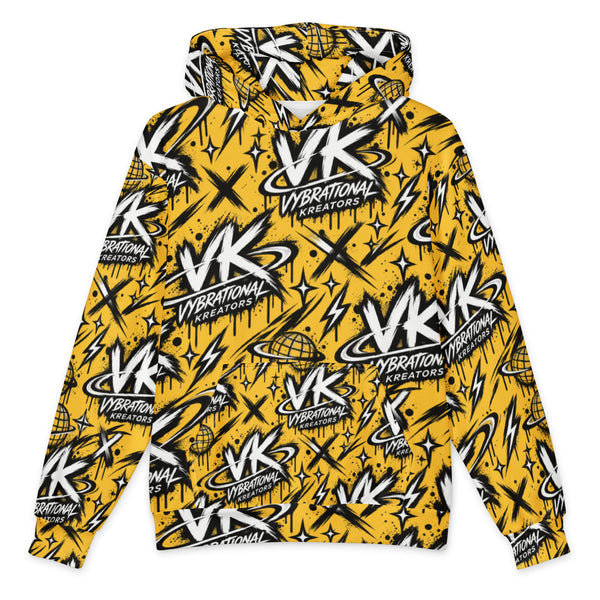 VK Graffiti Frequency™ Oversized Hoodie — Yellow