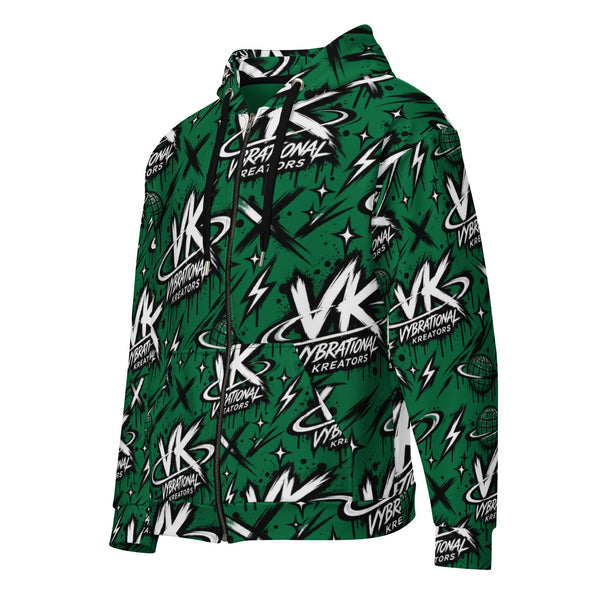 VK Graffiti Frequency™ Zip Hoodie — Green