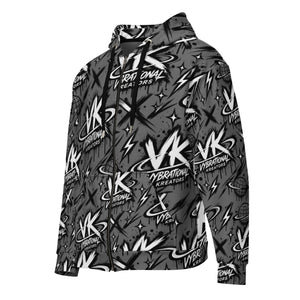 VK Graffiti Frequency™ Zip Hoodie — Grey