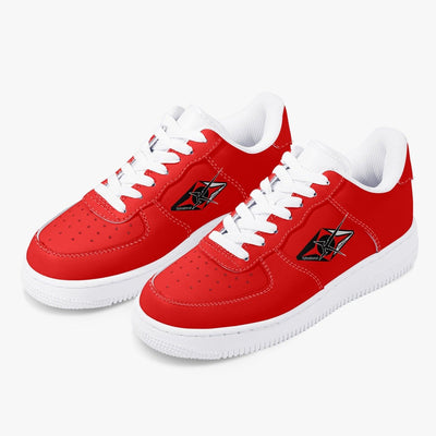VYB 888s Low-Top Red Sneakers - VYBRATIONAL KREATORS®