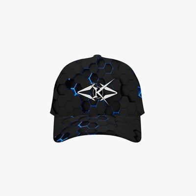 Blue Honeycomb Baseball hat - VYBRATIONAL KREATORS®