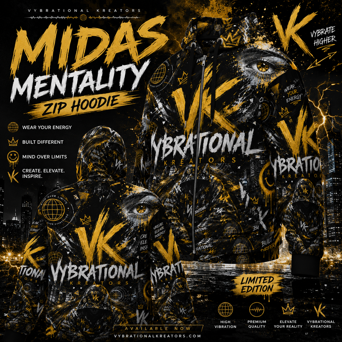MIDAS MENTALITY ZIP HOODIE