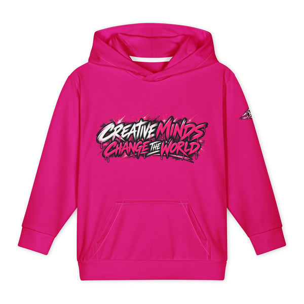 VK Creative Minds™ Youth Hoodie — Hot Pink