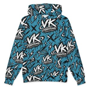 VK Graffiti Frequency™ Oversized Hoodie — Blue