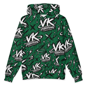 VK Graffiti Frequency™ Oversized Hoodie — Green