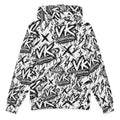 VK Graffiti Frequency™ Oversized Hoodie — Monochrome