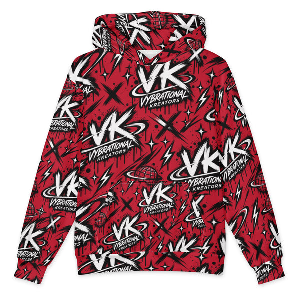 VK Graffiti Frequency™ Oversized Hoodie — Red