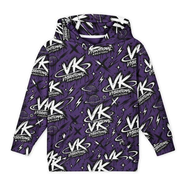 VK Graffiti Frequency™ Youth Hoodie — Purple
