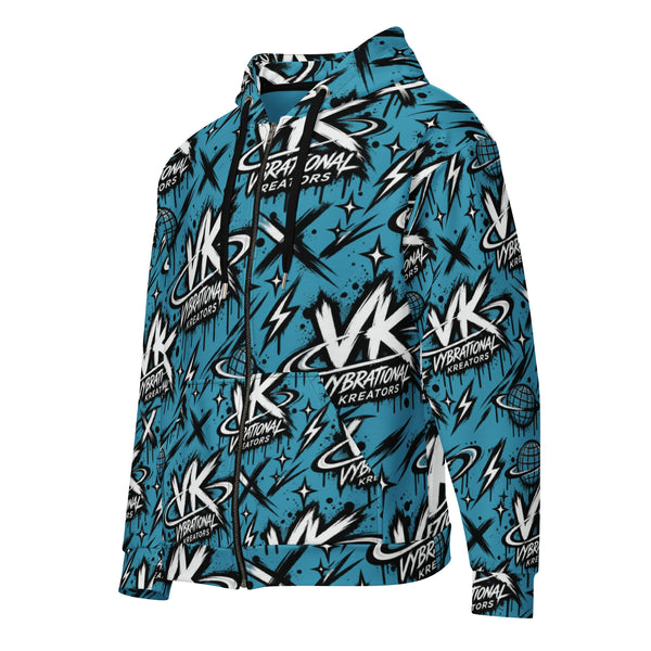 VK Graffiti Frequency™ Zip Hoodie — Blue