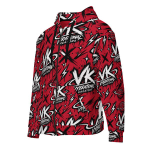 VK Graffiti Frequency™ Zip Hoodie — Red