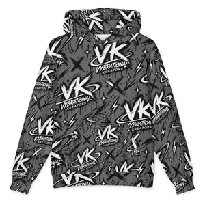 VK Graffiti Frequency™ Oversized Hoodie — Grey