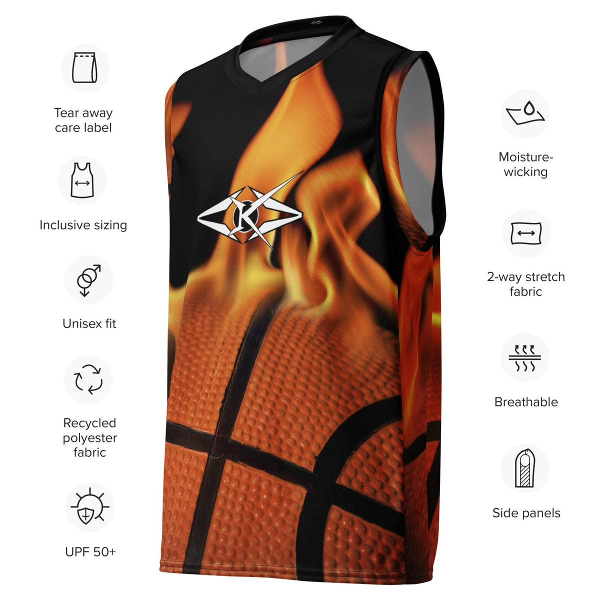 Recycled basketball jersey - VYBRATIONAL KREATORS®
