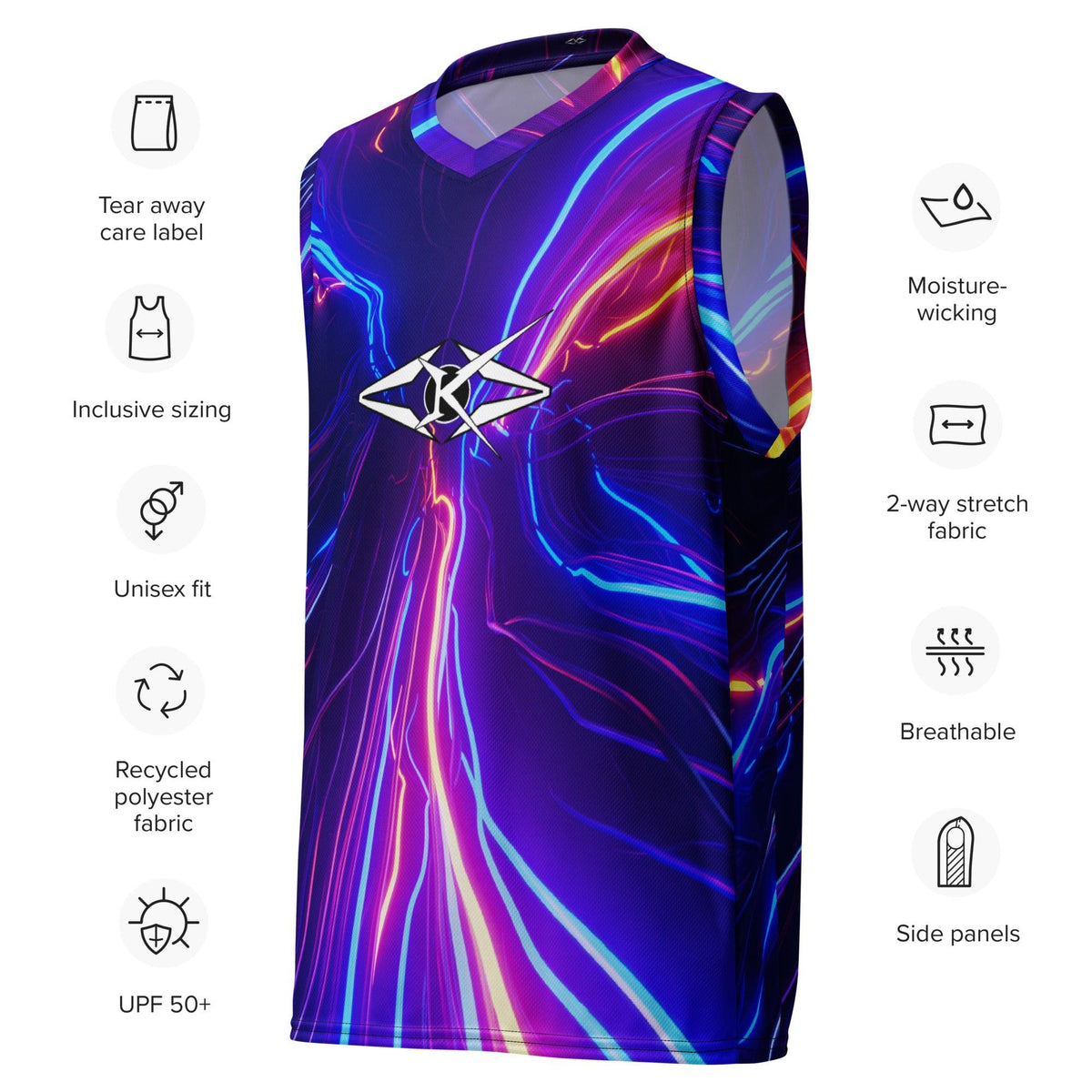 Recycled basketball jersey - VYBRATIONAL KREATORS®