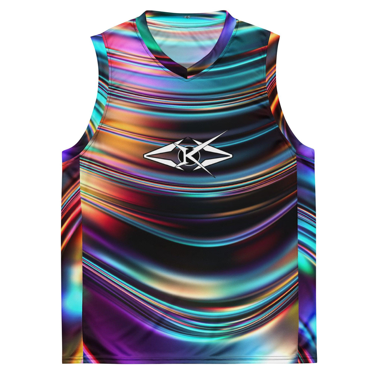 Recycled unisex basketball jersey - VYBRATIONAL KREATORS®