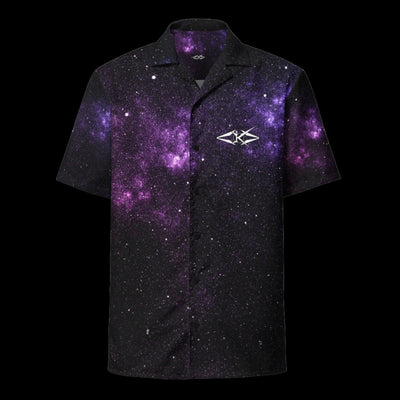 Deep Purple Galaxy button shirt - VYBRATIONAL KREATORS®
