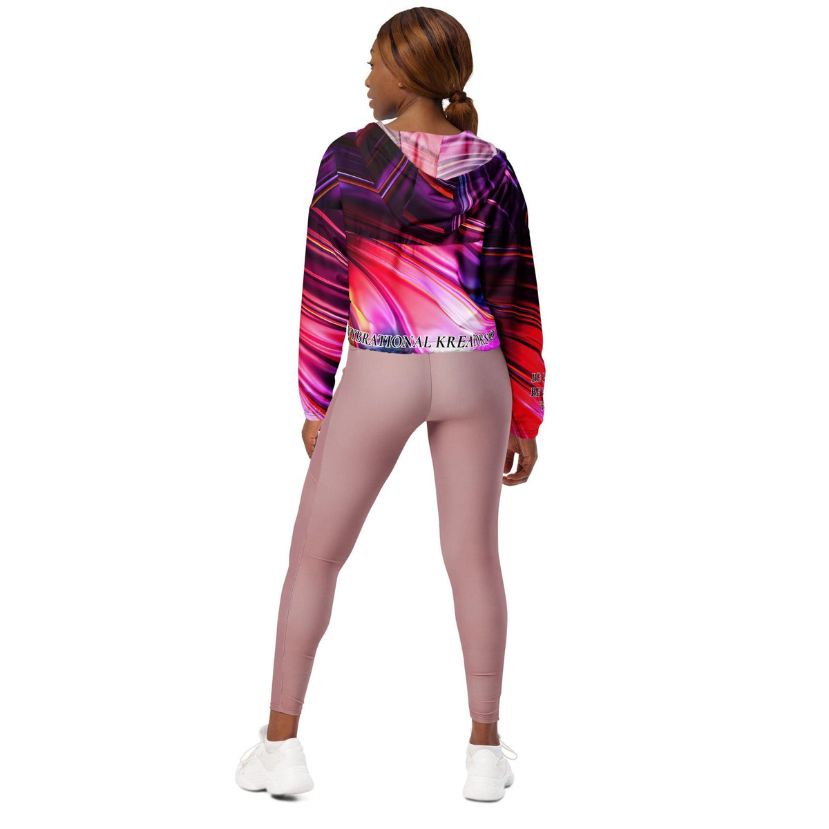 Women’s Premium cropped windbreaker - VYBRATIONAL KREATORS®