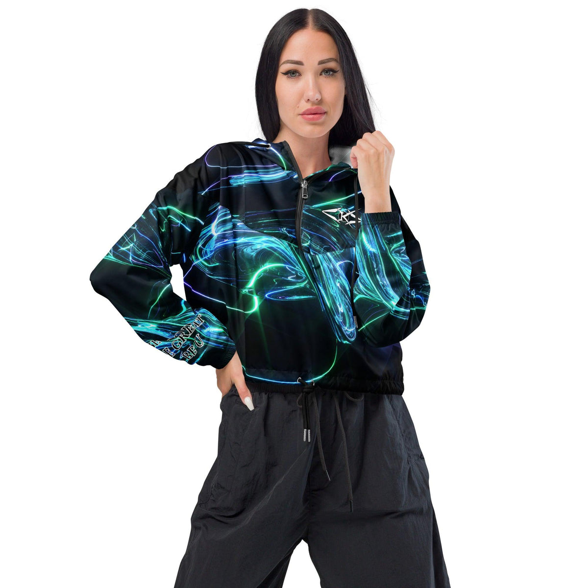 Women’s PREMIUM cropped windbreaker - VYBRATIONAL KREATORS®