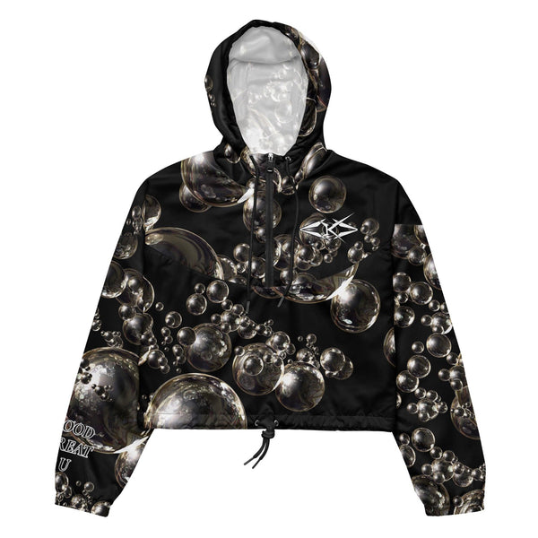 LUXE OBSIDIAN HALO CROPPED WINDBREAKER
