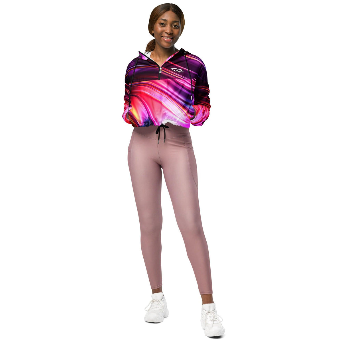 Women’s Premium cropped windbreaker - VYBRATIONAL KREATORS®