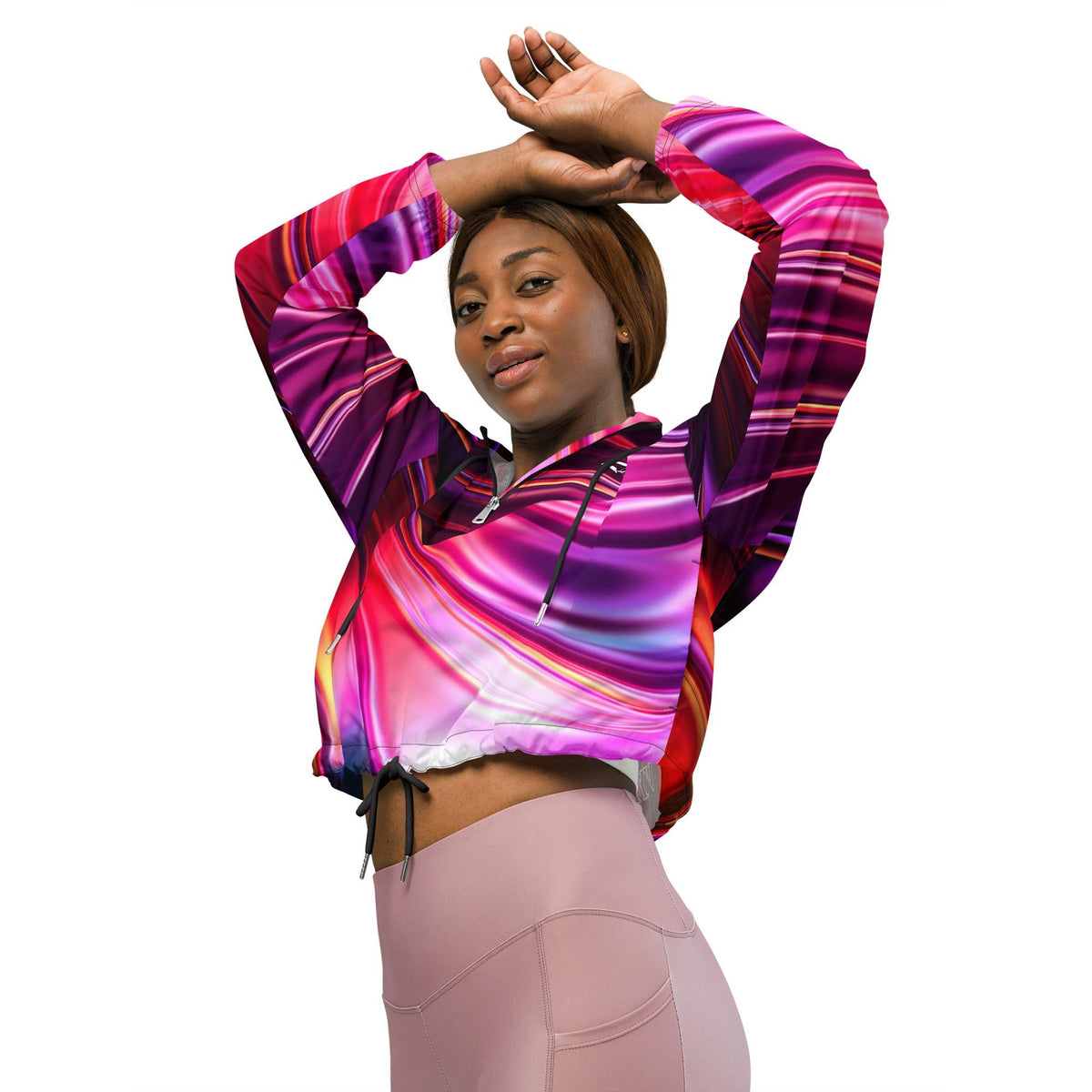 Women’s Premium cropped windbreaker - VYBRATIONAL KREATORS®