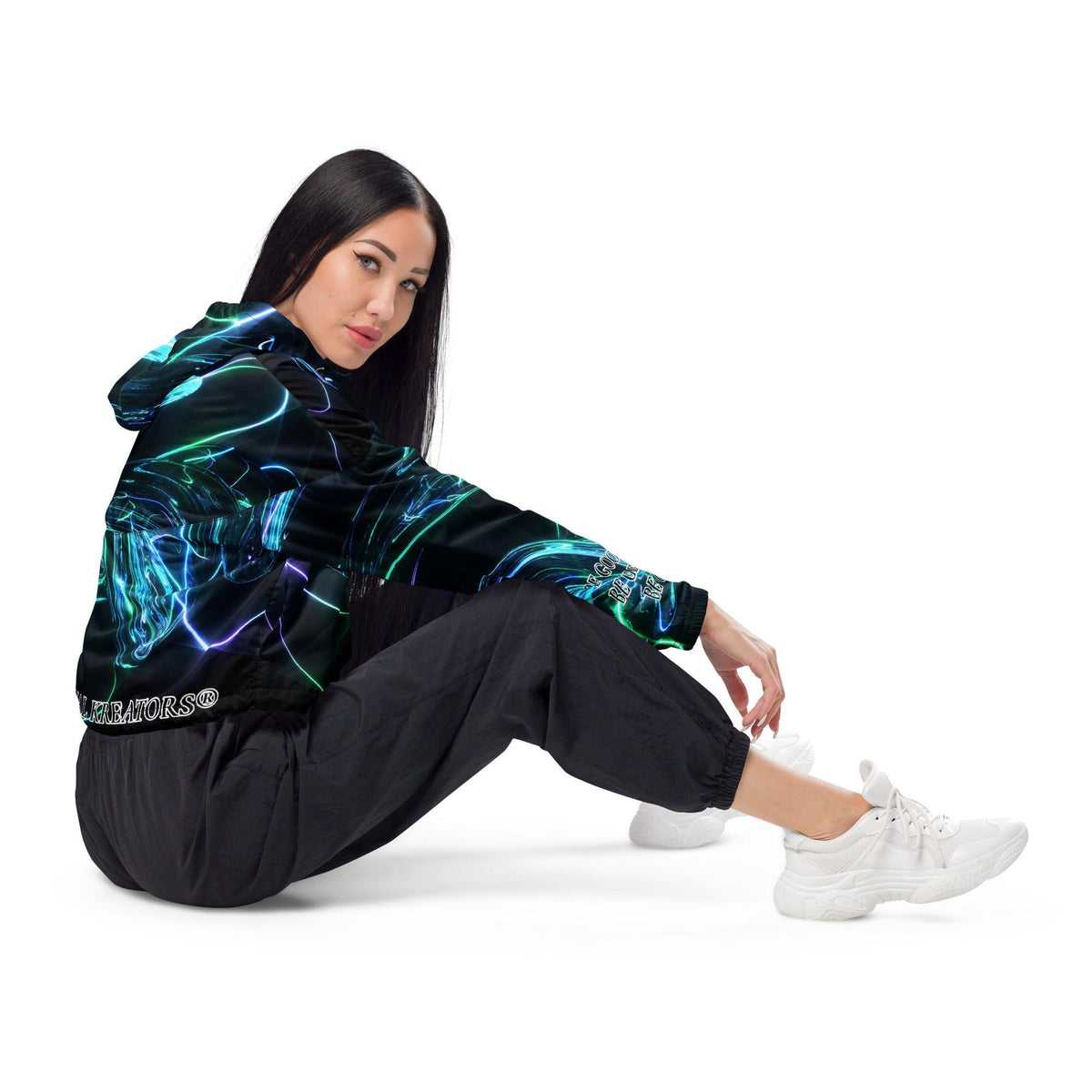 Women’s PREMIUM cropped windbreaker - VYBRATIONAL KREATORS®