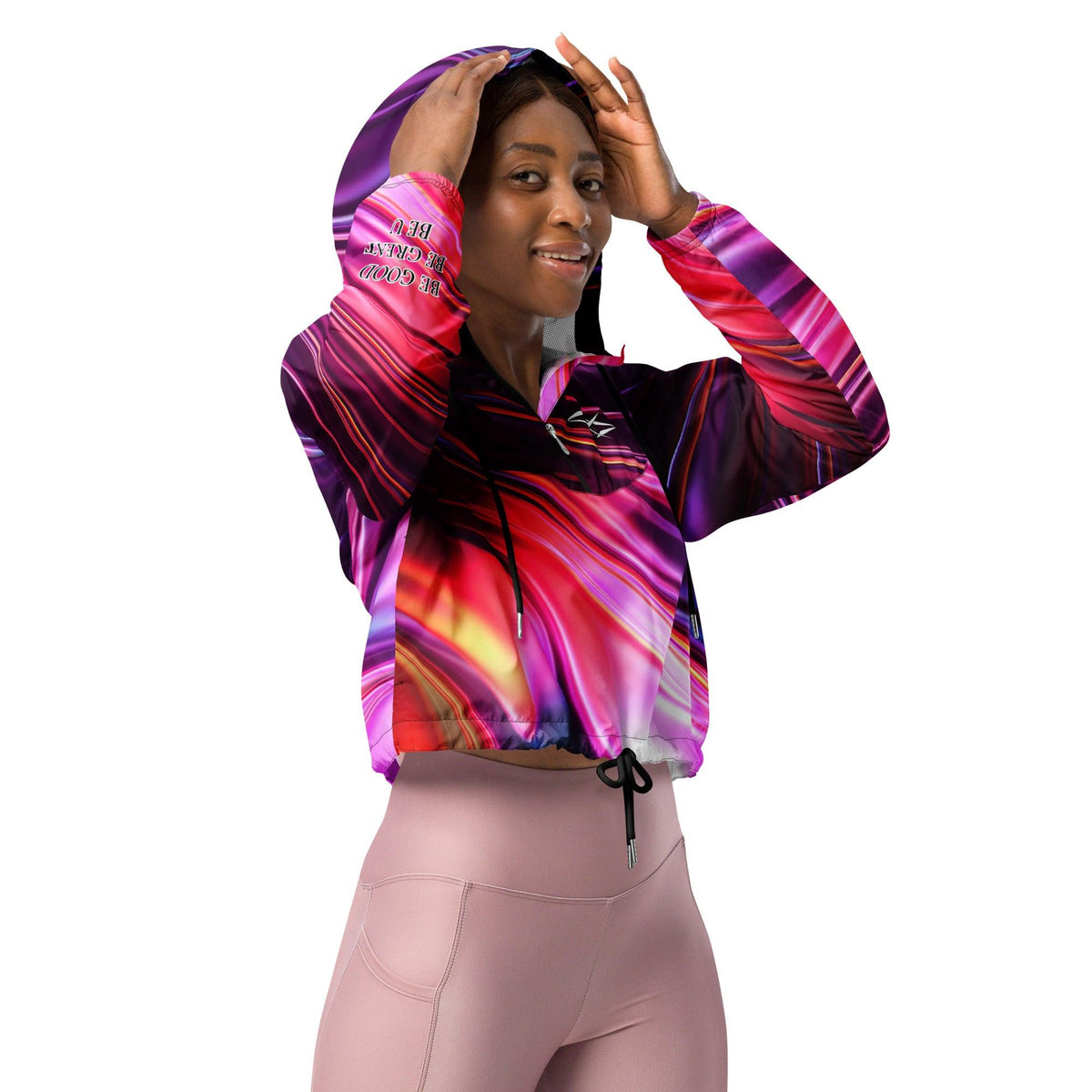 Women’s Premium cropped windbreaker - VYBRATIONAL KREATORS®