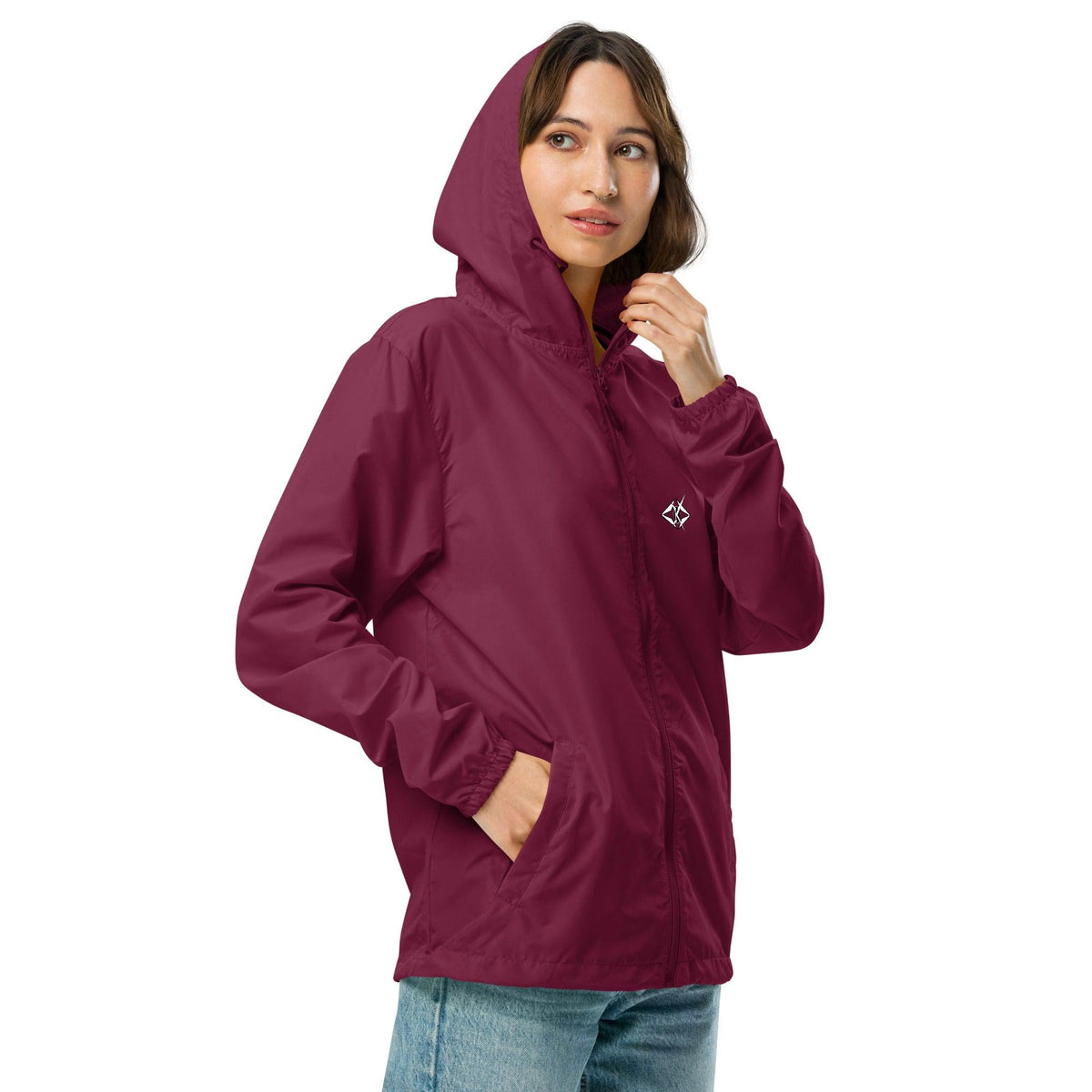 Unisex lightweight zip up windbreaker - VYBRATIONAL KREATORS®