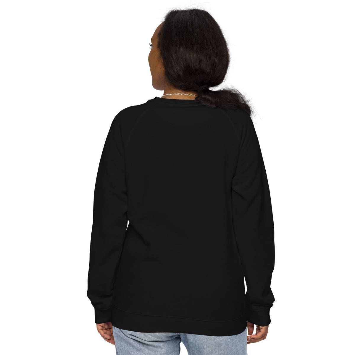 Unisex organic raglan sweatshirt