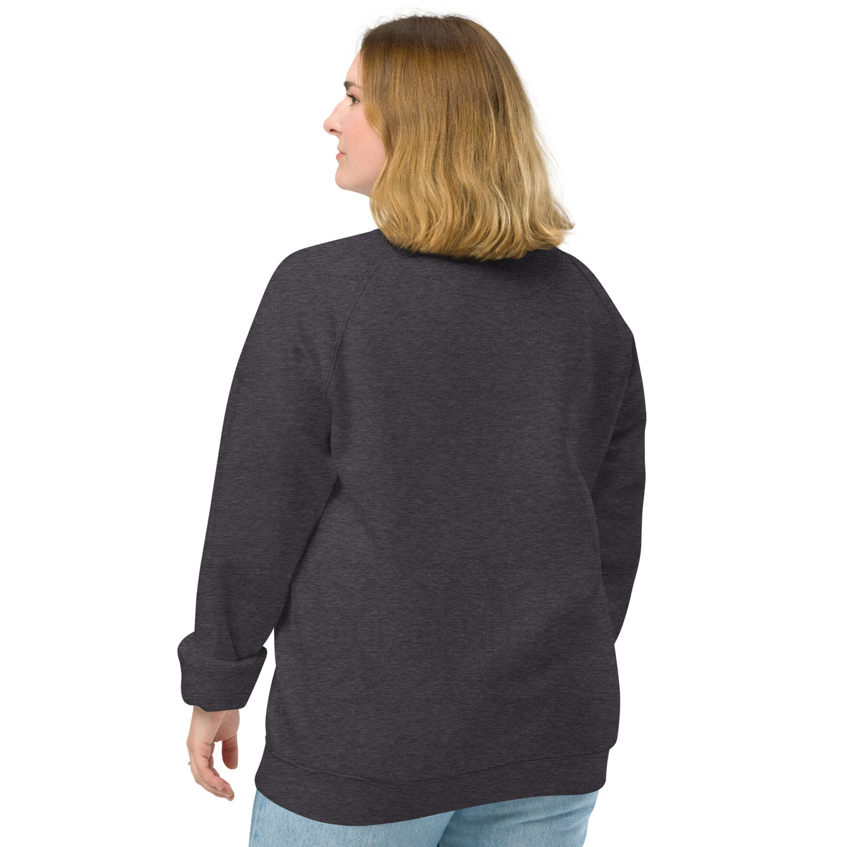 Unisex organic raglan sweatshirt