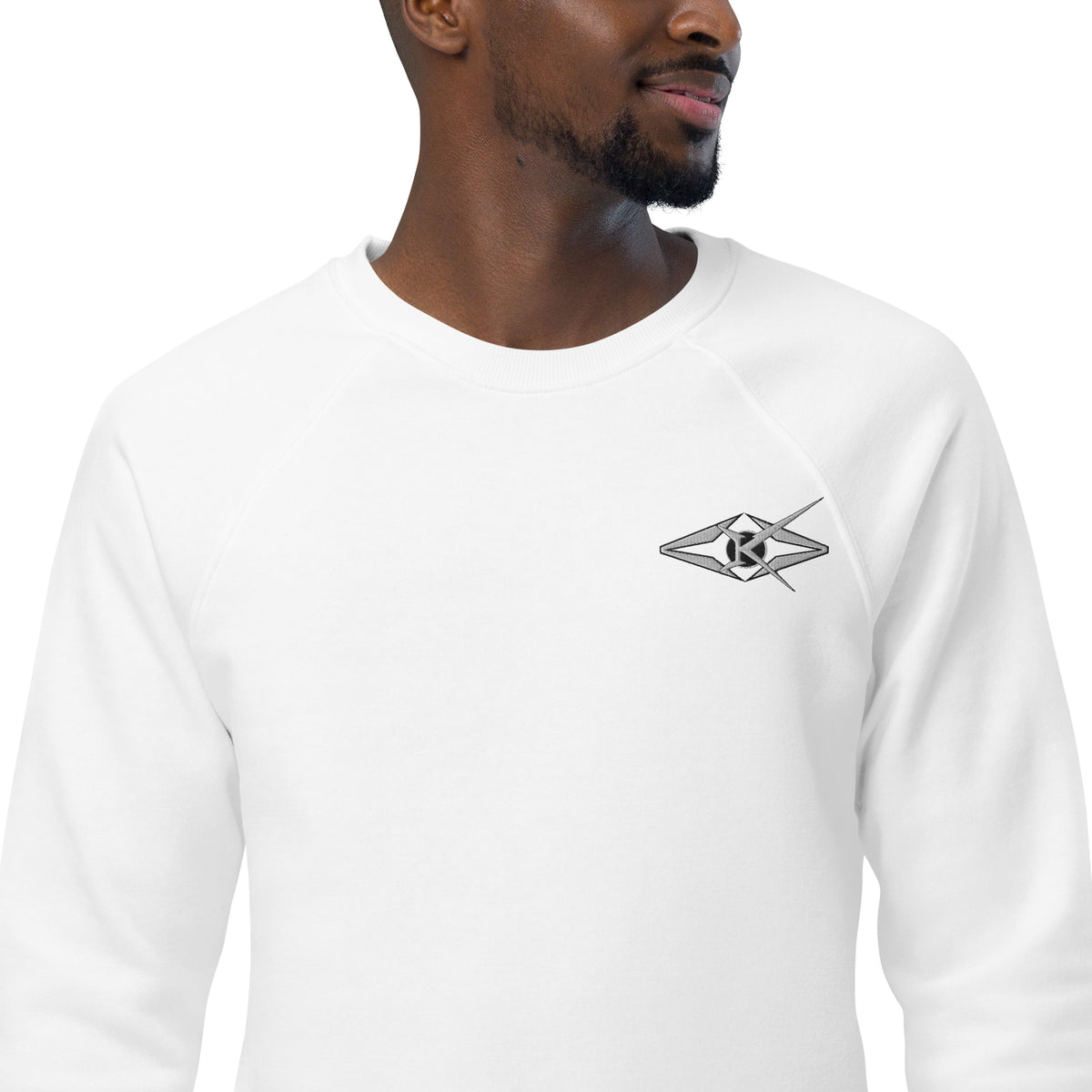Unisex organic raglan sweatshirt
