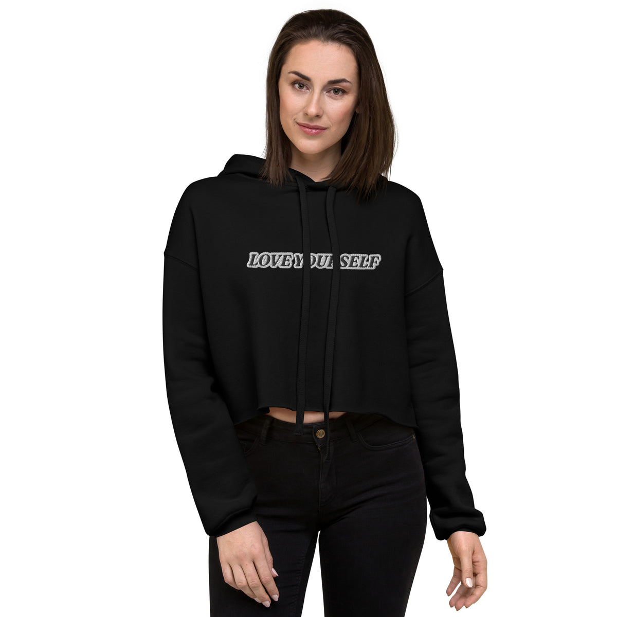 LOVE YOURSELF Crop Hoodie