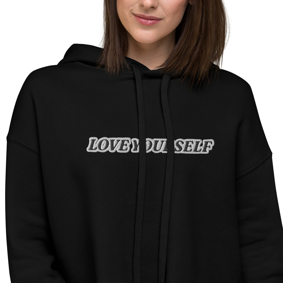 LOVE YOURSELF Crop Hoodie