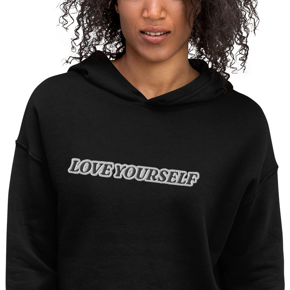 LOVE YOURSELF Crop Hoodie