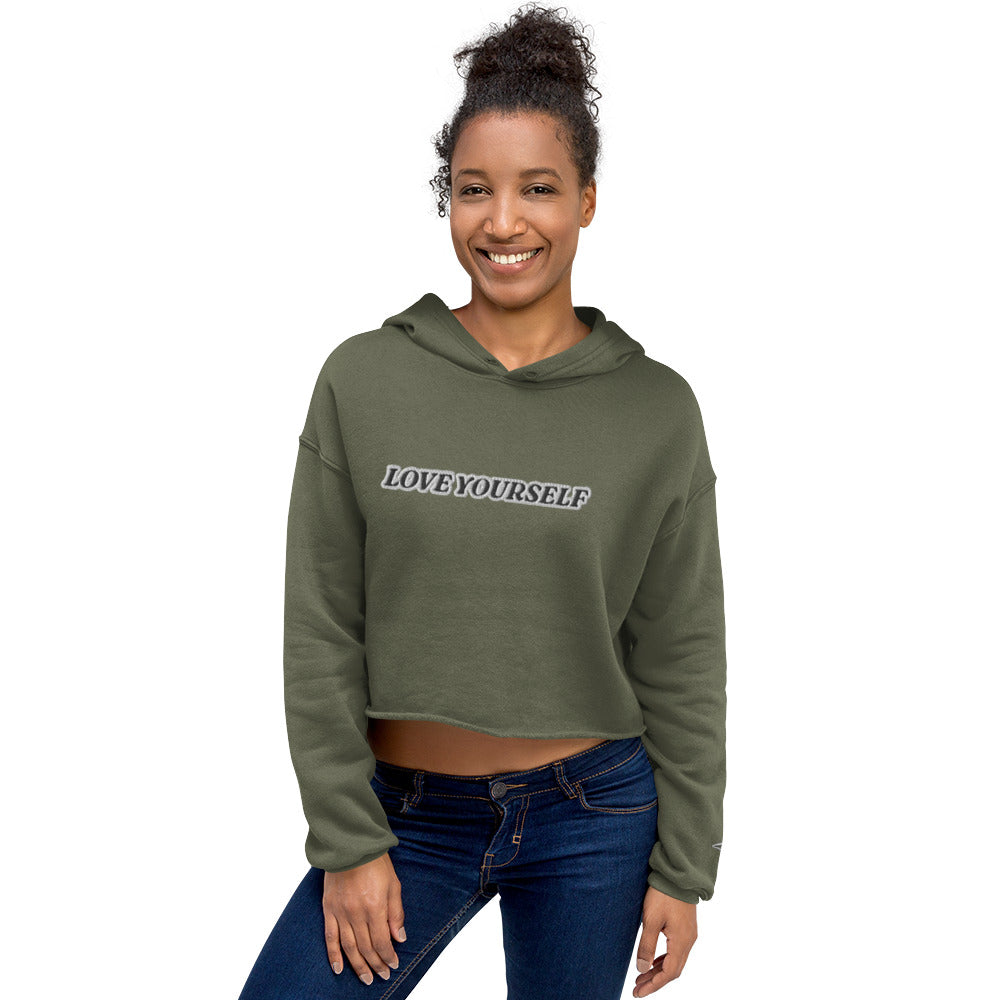 LOVE YOURSELF Crop Hoodie