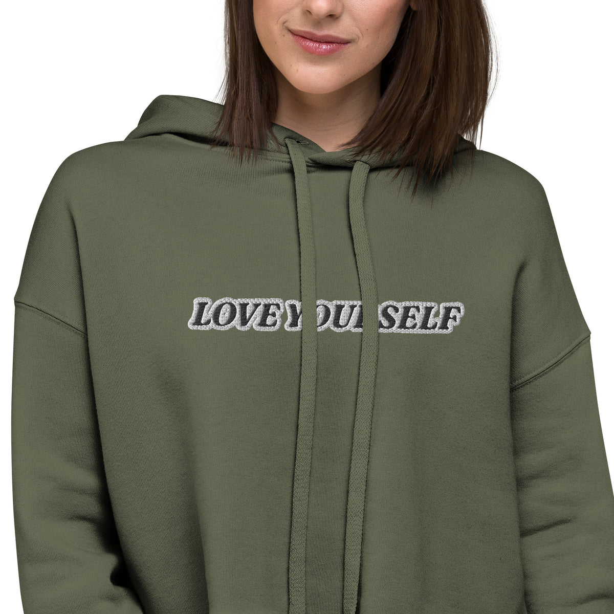 LOVE YOURSELF Crop Hoodie