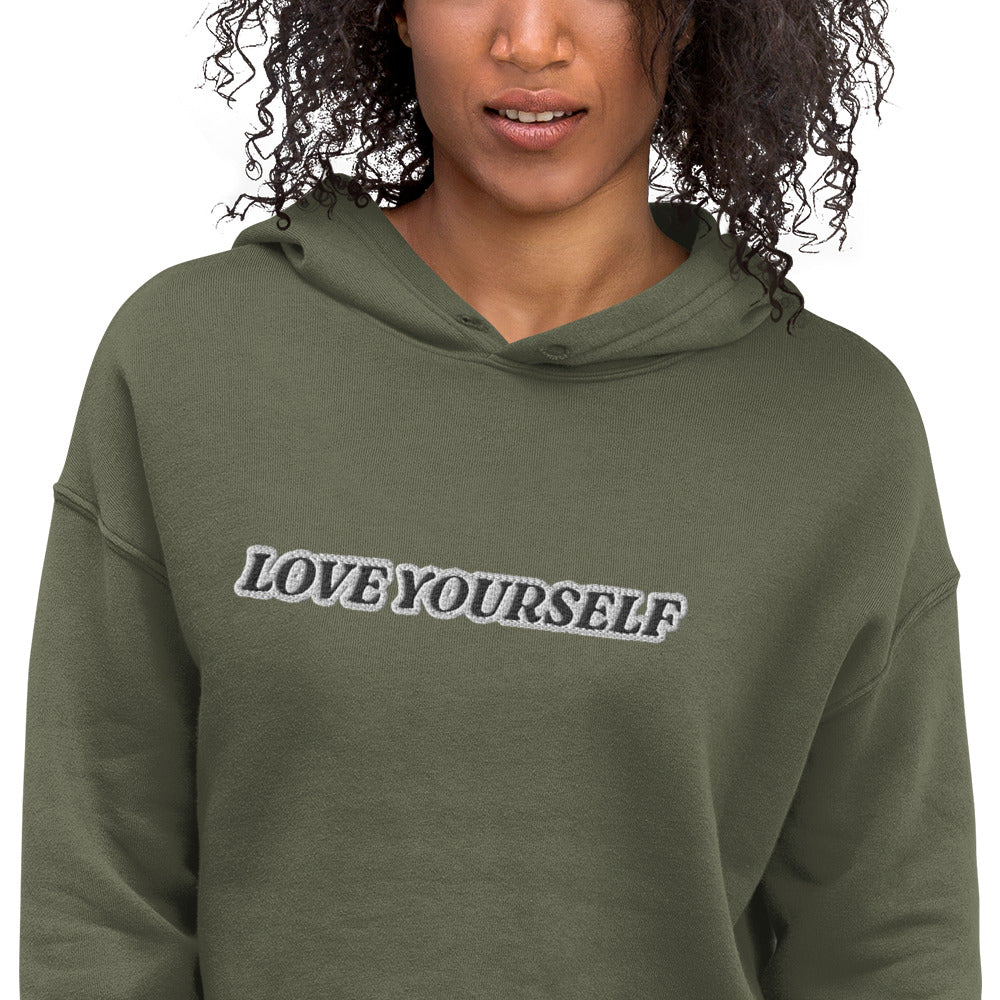 LOVE YOURSELF Crop Hoodie