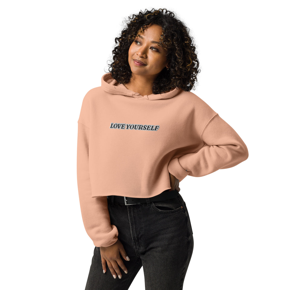 LOVE YOURSELF Crop Hoodie