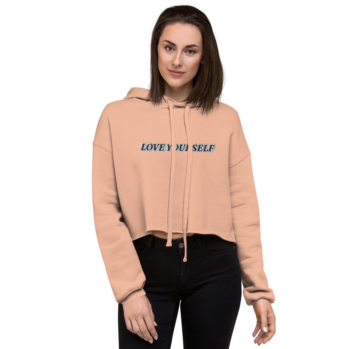 LOVE YOURSELF Crop Hoodie