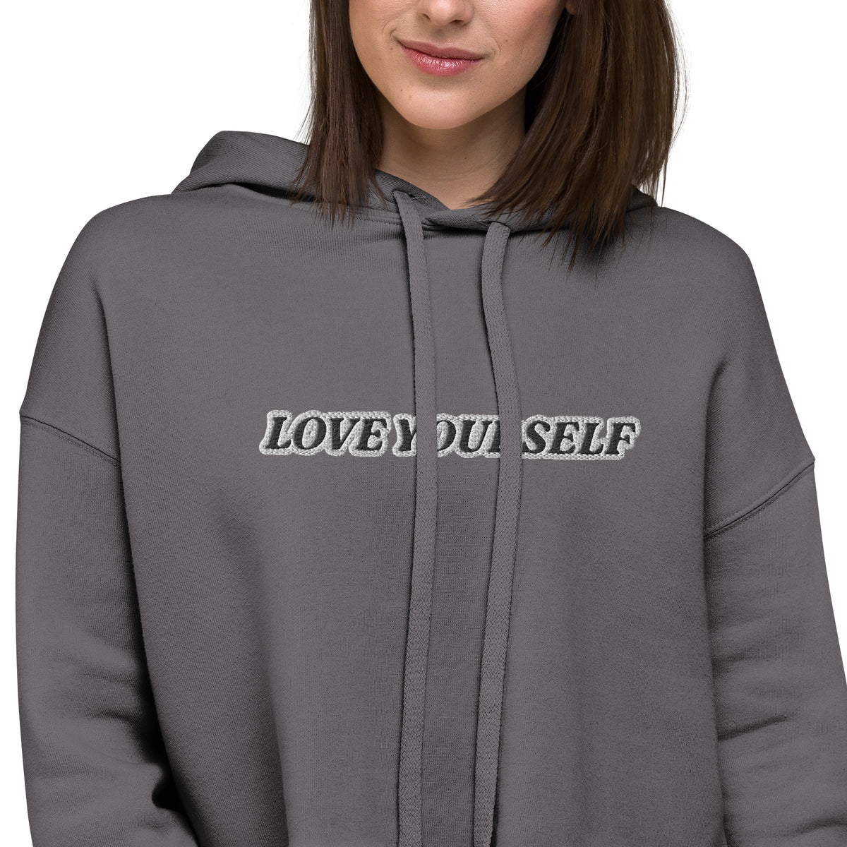 LOVE YOURSELF Crop Hoodie