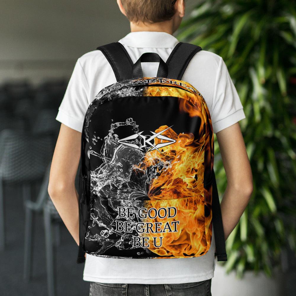 Premium Backpack Fire & Ice - VYBRATIONAL KREATORS®