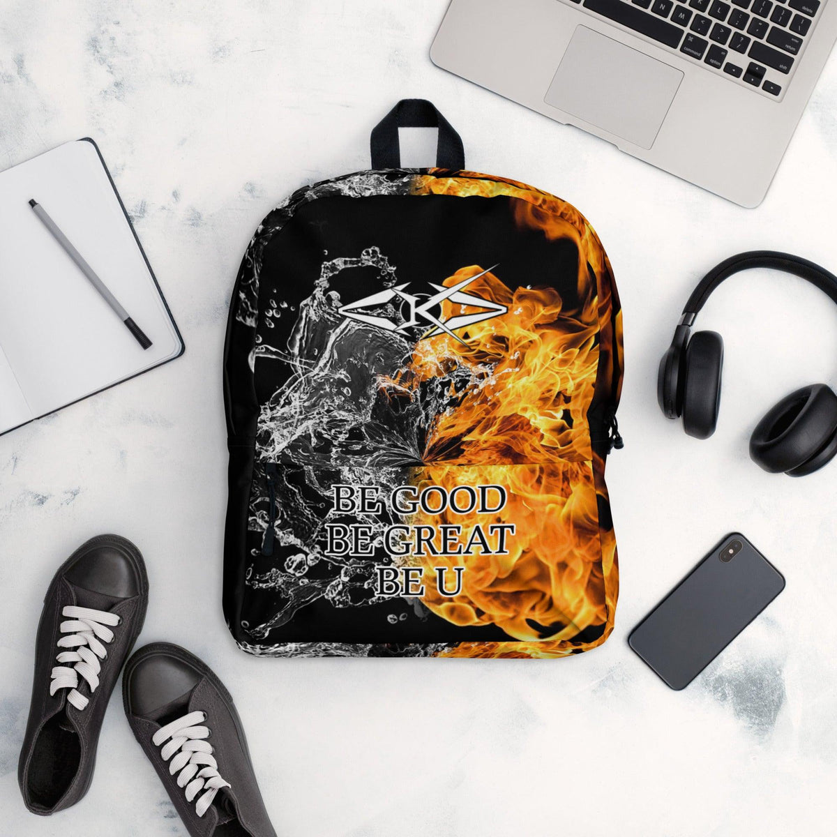 Premium Backpack Fire & Ice - VYBRATIONAL KREATORS®