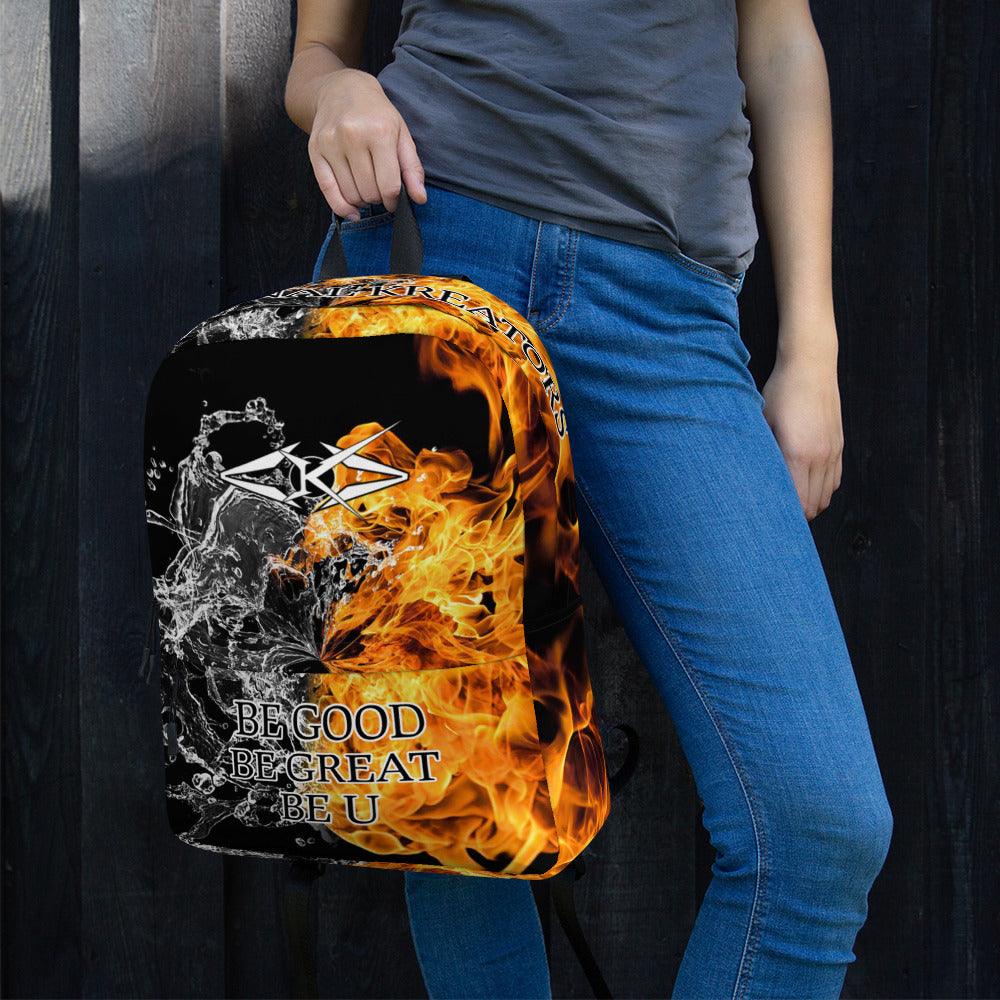 Premium Backpack Fire & Ice - VYBRATIONAL KREATORS®