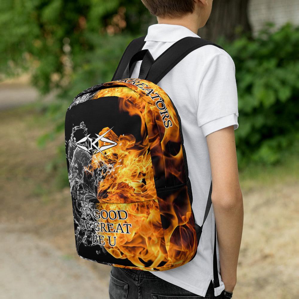 Premium Backpack Fire & Ice - VYBRATIONAL KREATORS®