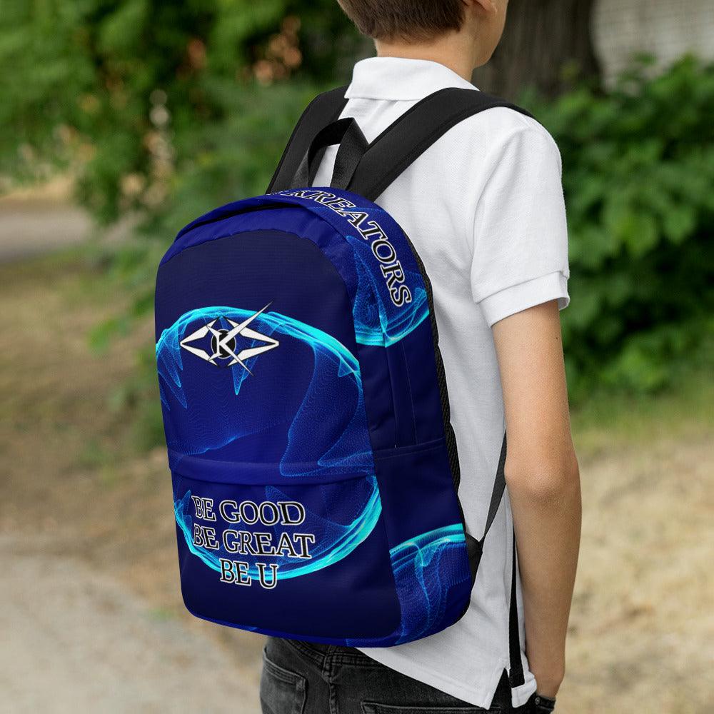 Premium Blue Backpack - VYBRATIONAL KREATORS®