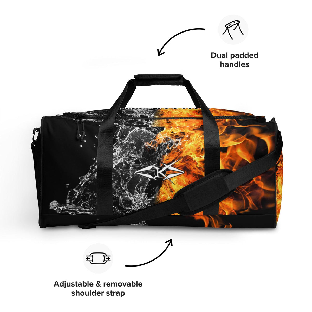 Premium Duffle bag - Fire & Ice - VYBRATIONAL KREATORS®