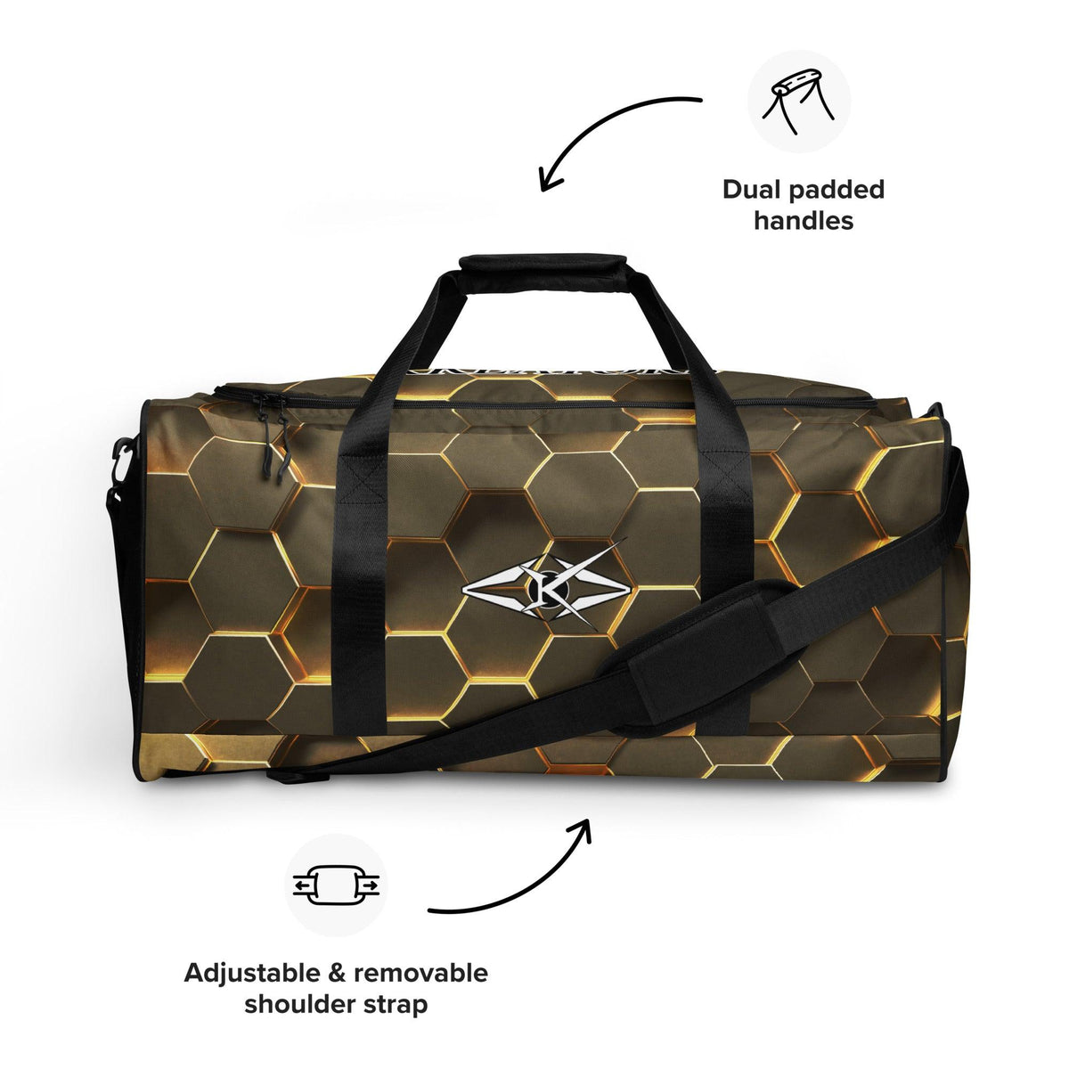 Premium Gold Duffle bag - VYBRATIONAL KREATORS®
