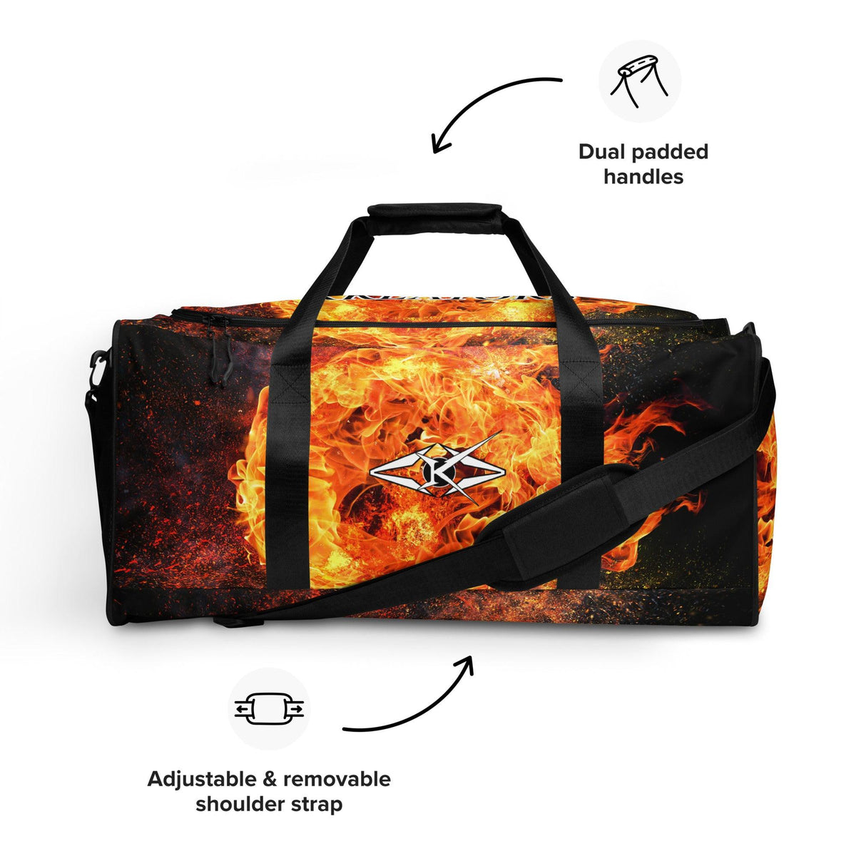 Premium Fire Duffle bag - VYBRATIONAL KREATORS®
